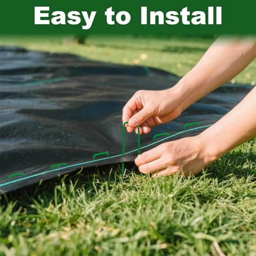 100 Pcs Landscape Staples, Galvanized Garden Stake, 6 Inch, Green | Anti-Rust, U-Shaped Pins Stakes, Galvanized Steel Ground Stake, Sod Pins Stakes for Weed Barrier Landscaping Fabric