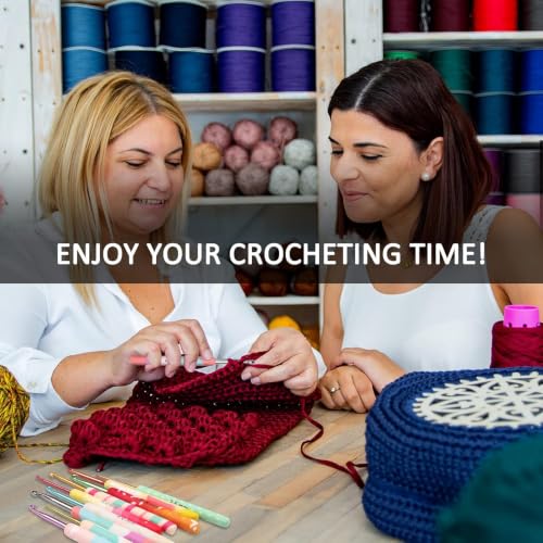 Coopay Warm Crochet Hook, Comfortable Crochet Hooks Set-Bright Fruit | Cute Crochet Needles for Crocheting Aluminum Soft Grip for Mum, Ergonomic Knitting Hook for Yarn Craft for Crochets Beginner - color: Bright Fruit