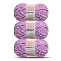 3 Pack of Purple Chunky Chenille Yarn for Crocheting, Soft Baby Blanket Yarn, Chunky Knit Blanket Crochet Yarn, #7 Super Bulky, 10.6oz/164 yds Fluffy Velvet Amigurumi Yarn - color: 3 Purple