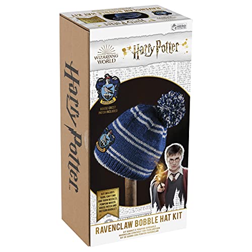 Ravenclaw Hogwarts House Beanie Hat Kit | Harry Potter Wizarding World Knitting Kits