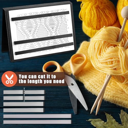 Flutesan 8 Pcs Knitting Chart Keeper Magnet Replacement Set Cross Stitch Line Keeper Knitting Pattern Holder Fold up Pattern Holder, Only Magnet (Large Size) - size: Large Size