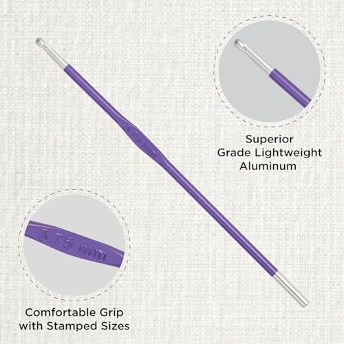 KnitPro Zing Single-Ended Crochet Hook | US Size F (3.75mm) - size: US Size F (3.75mm)