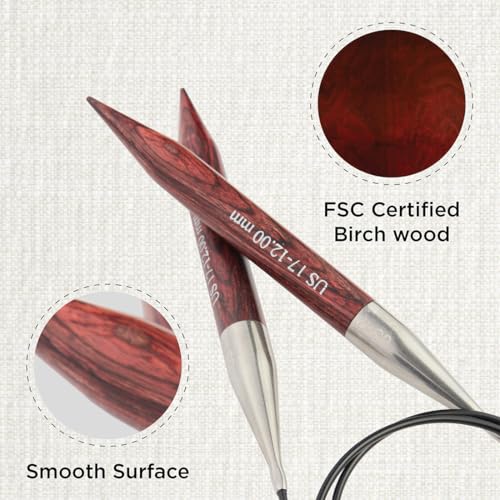 KnitPro Dreamz Fixed Circular Needles 16" (40cm) | US Size 17 (12mm) - size: US 17 (12mm)