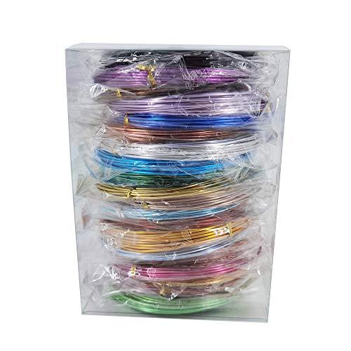 INSPIRELLE 15 Guage Aluminum Craft Wire 20 Colors Bendable Metal Wire | for Jewelry Craft Making, 5M Each Color 1.5mm - size: 15 Guage (1.5mm)