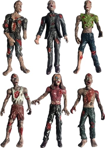 PowerTRC Toy Zombie Action Figures with Movable and Detachable Joints | Mini Zombie Figurines | Great for Presents, Decoration, and Party Favors | Pack of 6, 4 Inches Tall Zombies - style: #1 Set of 1