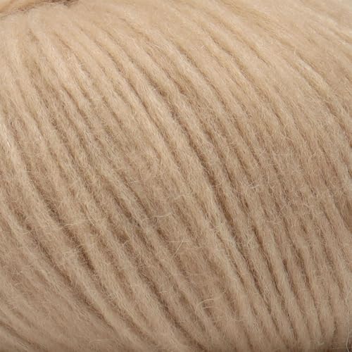 Baby Alpaca Merino Yarn 3 Skeins 150g Worsted Weight Knitting Almond Latte | Pullu baby alpaca merino blend made in Peru 3 skeins 150g 426yd total for knitting and crochet sweaters scarves and hats - color: Almond Latte