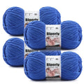 Skinny Chenille Yarn for Crocheting, #2 Blue Soft Baby Blanket Fluffy Yarn | 4 Pack of 314 Yds, 3.5 Oz Sport Fingering Weight Fine Yarn, Plush Thin Velvet Yarn for knitting Blankets, Amigurumi Yarns - color: Blue