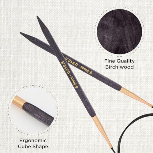 KnitPro J’Adore Cubics Fixed Circular Needles 32" (80cm) | US Size 10.5 (6.5mm) - size: US 10.5 (6.5mm)