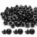 Jiozermi Safety Eyes Buttons, Black, 10mm, 100Pcs | DIY Sewing Crafting, Round Craft Eyes, Sewing Shank Eyes, Round Domed Buttons, For Puppet Bear Doll Animal Stuffed Toys - size: 10mm