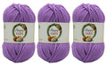 Sunny Cat Happy Yarn 50% Wool Yarn for Knitting & Crochet 3 x 3.5oz/100g, #5 Bulky Weight 3 x 120 Yards Soft Yarn for Sweaters Hats & Scarves Made in Turkey (Enchanted Violet 76076) - color: Enchanted Violet 76076