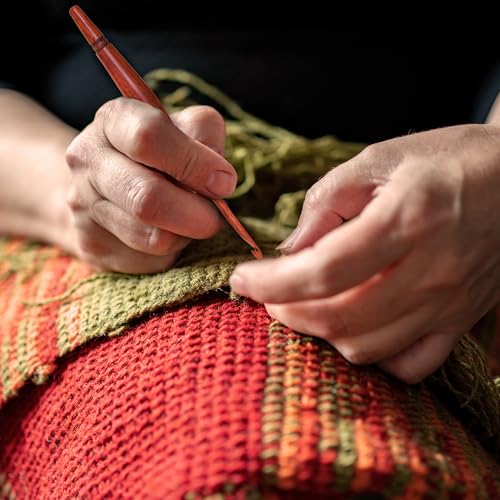 Ommi Ergonomic Handle Crochet Hooks | Handcrafted 6.7’’ Padauk Wood Crochet Hook | Knitting Needle, Craft Yarn Weave | Best Gift! (Padauk, 6.5 mm) - color: 6.5 mm