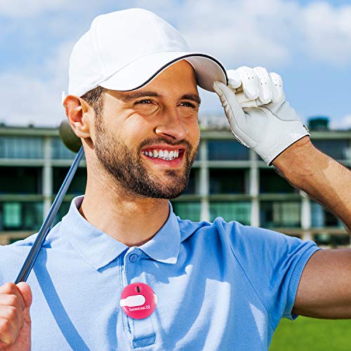 Frienda Golf Score Counter with One Touch Reset | Clip-on Golf Stroke Counter for Women and Men, One-press Reset Counts to 12, Attaches to Glove Collar Belt, Mini Scorekeeper - color: Red, White, Black