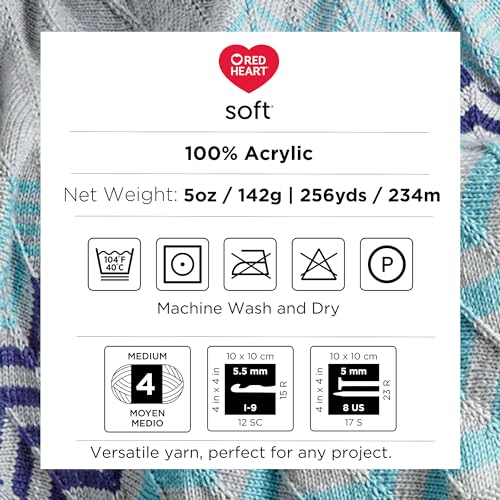 Red Heart Soft Yarn for Crocheting and Knitting, Off White, 3-Pack - color: Off White, size: 3 Pack