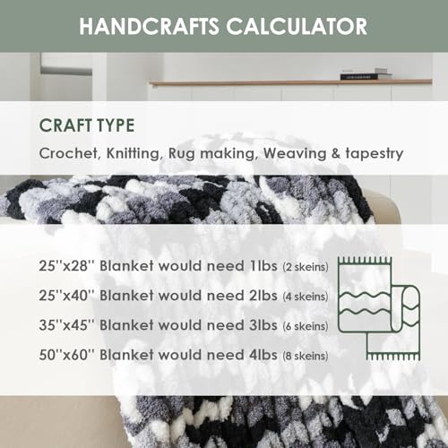 Jumbo Chunky Yarn for Hand Knitting - Super Thick Chenille Chunky Yarn for Crocheting - Extra Soft Bulky Fluffy Blanket Big Yarns 8 Jumbo Pack (27yds,8 oz Each Skein) - color: Sea Breeze