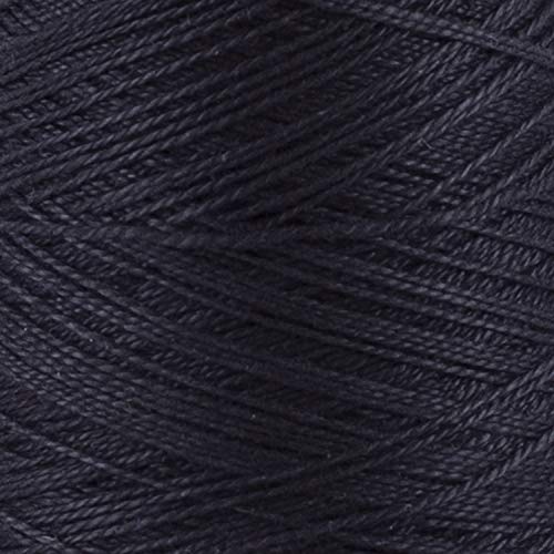 Silk City Fibers, 3/2 Perle Mercerized Cotton Yarn, Black, 1 Cone | Designer Yarn for Machine Knitting, Weaving and Crochet, Premium Garments, Delicate Shawls and Fine Weight Projects - color: Black