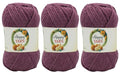 Sunny Cat Happy Yarn, Wool Set of 3-100g/3.5oz Each - #5 Bulky - Knitting and Crocheting Yarn, Made in Turkey (Orchid Haze 76000) - color: Orchid Haze 76000