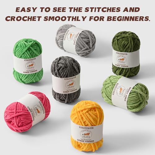 3 Pack Black Fluffy Velvet Yarn for Crocheting, Chunky Chenille Baby Blanket Yarn for Crochet, Soft Fuzzy Puzzle Yarn for Knitting, (50g/1.77oz Each) Bulky Thick Amigurumi Crochet Yarns - color: 3 Black
