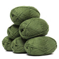 100% Superwash Wool Yarn 6 Skeins 300g DK Weight Knitting Crochet L. Green | Sourced from Peru for breathable warmth and 654yd total length per 300g pack ideal for soft baby garments hats and sweaters - color: Leaf Green