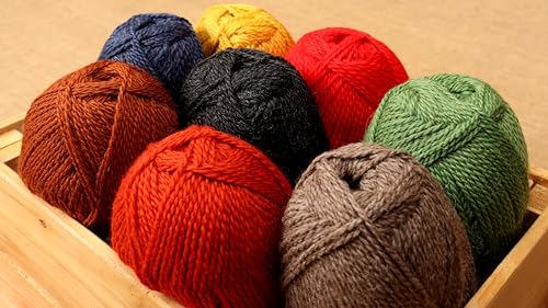 Highland Haven - 100% Highland Wool Yarn Set of 3 Skeins (150 Grams) DK Weight - Sourced Directly from Peru - Heavenly Soft and Perfect for Knitting and Crocheting (DK, Mustard Gold) - color: Mustard Gold, size: DK
