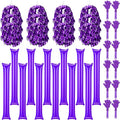 36 Pcs Cheerleading Pom Poms Thunder Sticks and Hand Clappers - color: purple