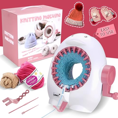 ROHSCE Knitting Machine, 22 Needles Knitting Loom Machine with Row Counter | Hand Knitting Loom, Weaving Machine for Beginner, DIY Craft Kit for Hat, Sock, Scarf, Gloves and Sweater - color: 22 Needle Rabbit Mini Loom