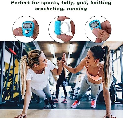 Blue Electronic Finger Counter, Handheld LED Digital Row Counter with Ring for Golf, Hand Tally Counter for Hair Care Users, Unisex, 1 Count