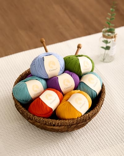 100% Merino Wool Yarn, 6-Ply Luxurious and Soft Yarn for Hand Knitting & Crocheting, 1.76 OZ/50g, 127 yds/116 Meters(Golden Yellow, 1 Ball) - color: Golden Yellow, size: 1 ball