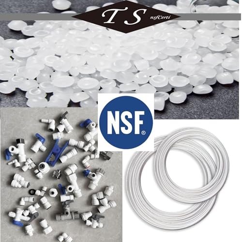 NSF 3/8" inch Water Line Tubing and Push to Connect Fittings for Reverse Osmosis Water Filter RO fittings (Feed water adapter Kits), 11 pcs connetors+30 feet 3/8" O.D. (9.5mm) water tubing. - style: 3/8"(11pcs+30feet)