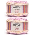 Bernat Blanket Ethereal Stripes Soft Yarn for Crocheting, Bouquet 2-Pack | #6 Super Bulky Yarn, 100% Polyester, Self-Striping Blanket Yarn for Crochet, Knitting & Crafts, 220yds, 300g/10.5oz per skein - color: Bouquet