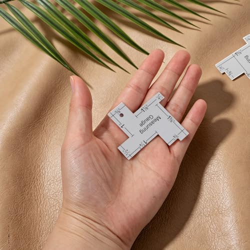 2 Pcs 2 Inch Sewing Gauge Mini Sewing Measuring Gauge Aluminium Quilting Templates Sewings Ruler Seam Guide Ruler Double Sided Different Sizes for DIY Sewings Craft