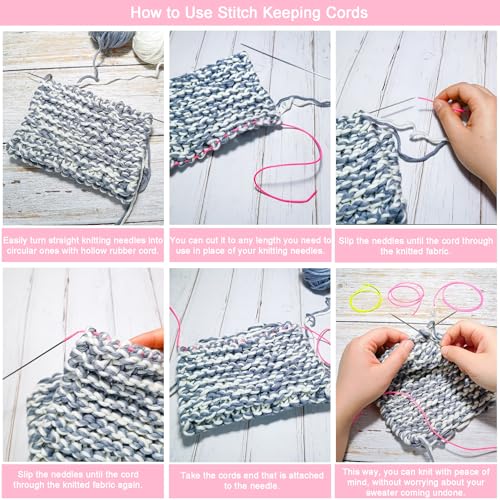 Hollow Rubber Tube Cord 54 Yards 2mm Coralline Stitch Keeper with 1mm Hole | Tubing Knitting Barber Cord Rubber Saver Rubber Pipe with Spool for Knitting Projects Jewelry Making and Bead Creations - color: Coralline