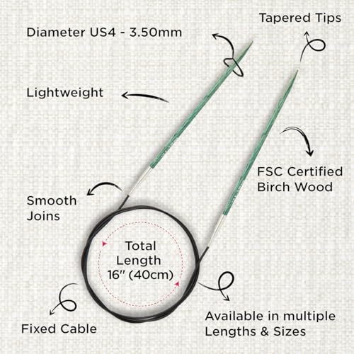 KnitPro Dreamz Fixed Circular Needles 16" (40cm) | US Size 4 (3.5mm) - size: US 4 (3.5mm)