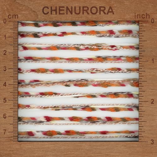 Artisanal Yarn Collection Multifiber Fancy Yarn for Knitting Crocheting Crafts DIY, Set of 3 Rolls(124 Warm Maple Fall) - color: 124 Warm Maple Fall