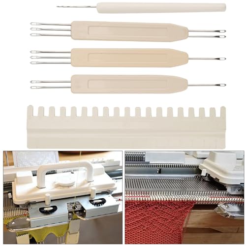 Fayelume Knitting Machine Accessories, Needle Threaders, Seam Ripper, Transfer Tool Needle Pusher, Compatible with KH581 KH811 KH900