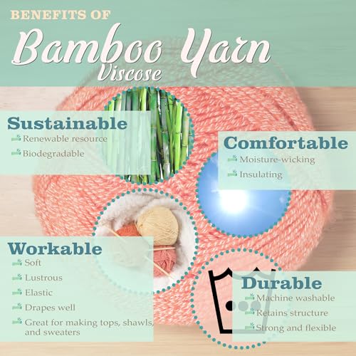 JubileeYarn Bamboo Cotton Sport Yarn - 50g/Skein - Shades of Earth - 4 Skeins - color: Shades of Earth, size: 4 Skeins