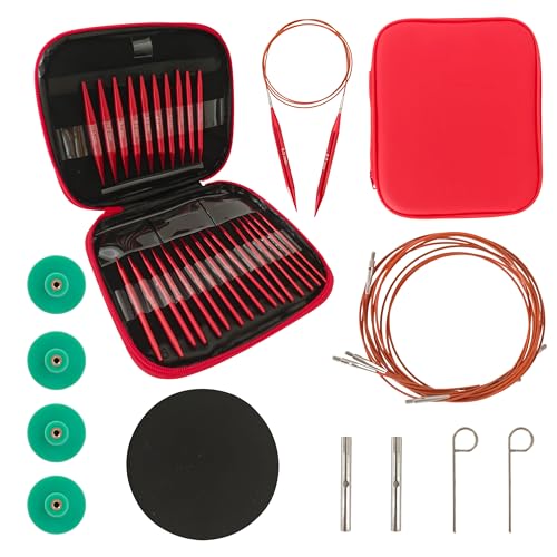 Aluminum Interchangeable Crochet Needles Circular Knitting Needles Set Weaving Yarn Knitting Tools Weave Accessories Kit