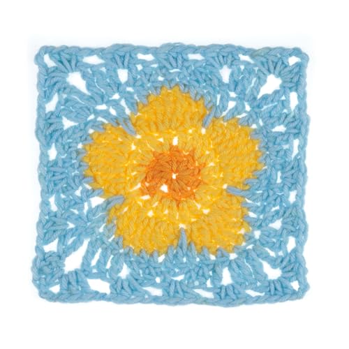 Red Heart All in One Flower Power Yarn for Crocheting, Marigold, 3-Pack | #4 Medium Worsted Weight 100% Acrylic Striping Yarn for Crochet and Knitting, Up to 12 Flower Motifs, 440 yards, 250g/8.8oz - color: Marigold