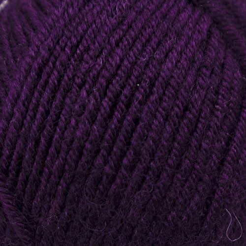 Estako Star-DK Soft Yarn for Crocheting, DK Weight 3 Wool, Dark Purple | 75% acrylic 25% wool, 100 g, 306 yds, amigurumi, granny squares, socks, beanies, mittens, plush toys, machine washable - color: 36001 - Dark Purple, size: Pack of One