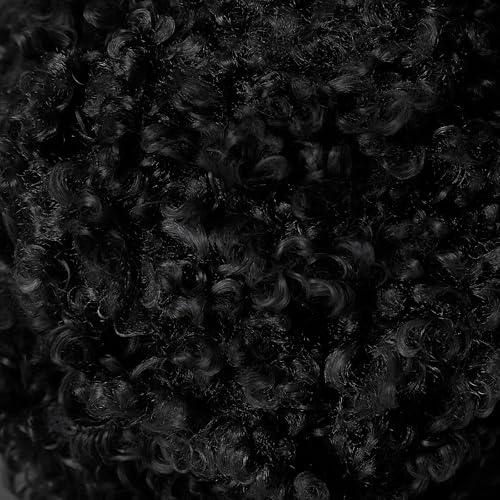 NICEEC 2 Skeins Teddy Fur Yarn- Black | Super Soft, Chunky, Fluffy & Fuzzy, Faux Fur, Eyelash Yarn for Crochet & Knit (Total Length 110yds/7.05oz) - color: Black