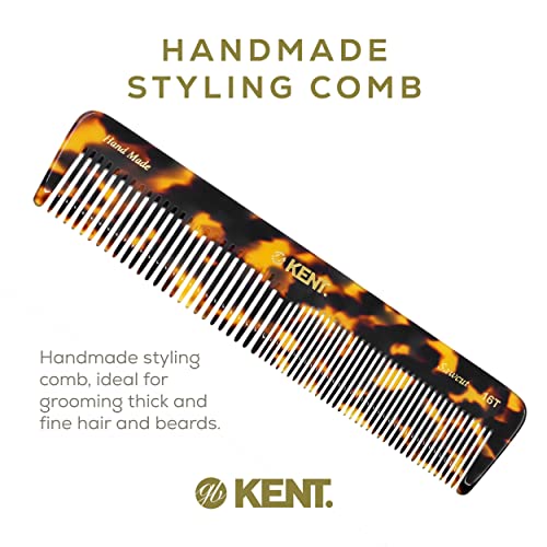 Kent 16T TY Fine Tooth and Wide Tooth Comb for Daily Grooming, Handmade Styling Comb for All Hair Types, Styling and Detangling Combs for Men and Women - color: Yellow Tokyo, size: 6 Pack