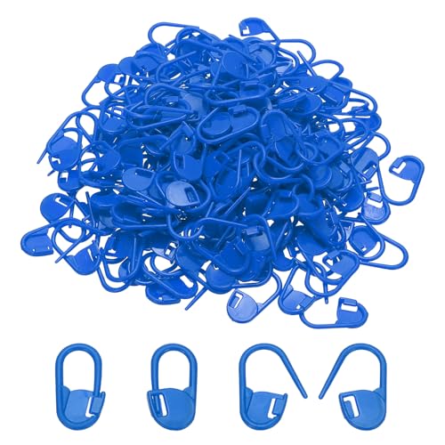 PATIKIL Crochet Stitch Markers Plastic Knitting Markers 200Pcs | Needle Pin Locking Stitch for Sewing Crocheting DIY Craft, Blue - color: Blue