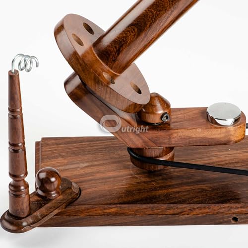 Outright Wooden Yarn Ball Winder Large Capacity Complete Set of Crocheting and Knitting - Yarn Bowl, Crochet Hooks Set of 15, Yarn Winder and Swift - color: Rosewood, size: Complete Knitting Set