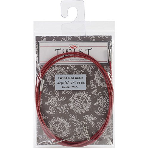 ChiaoGoo 37-Inch Twist Lace Interchangeable Cables, Large, Red
