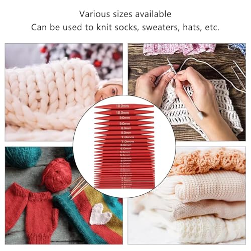 Interchangeable Aluminum Circular Knitting Needles Set, 13 Pairs of 3.0mm–10.0mm with 4 Flexible Cables, Crochet Hooks & Accessories, Knitting & Crochet Kit with Storage Case