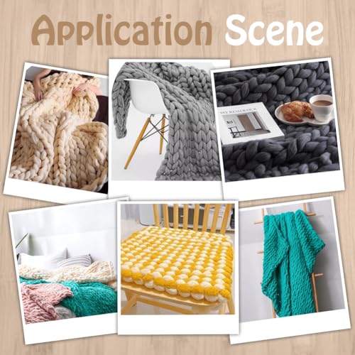 UNICRAFTALE 65" Chunky Knitting Blanket Loom Wooden Knitting Loom Kit Yarn Craft Crocheting Tools for Hand Weaving Beginner Looms Parent Craft Gift Making 12.99x1.81x2.76 Inch - size: 331x46x71mm