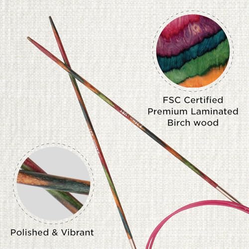 KNITPRO 100 cm x 2.25 mm Symfonie Fixed Circular Needles, Multi-Color - size: 2.25mm