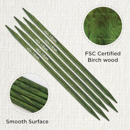 KnitPro Dreamz Double Pointed Needles 8" (20cm) | US Size 9 (5.5mm) - size: US 9 (5.50mm)