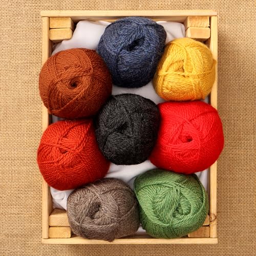 Highland Haven - 100% Highland Wool Yarn Set of 3 Skeins (150 Grams) DK Weight - Sourced Directly from Peru - Heavenly Soft and Perfect for Knitting and Crocheting (DK, Mustard Gold) - color: Mustard Gold, size: DK