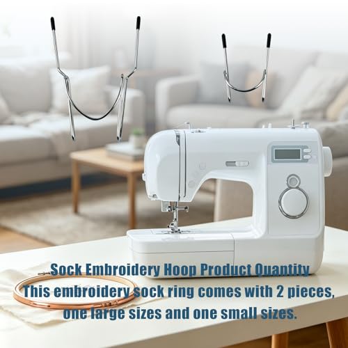 2PCS Easy Sock Aids Hooping Station Replacement for Embroidery Machine 1*Adults and 1*Kids - style: 2PC *Silver
