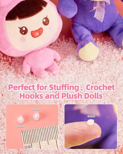 2 lb Poly Pellets Weighted Stuffing Beads,Plastic Pellets Weighted for Stuffed Animals,Poly for Bean Bags, Crafts,Doll and Blankets